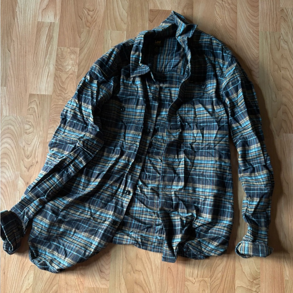 Plaid Button-Up Shirt